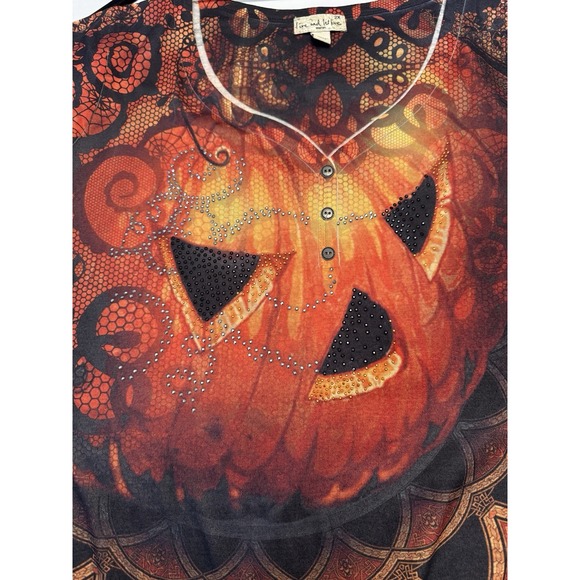 Womens Halloween Top Size 2X Stretch Rhinestone Y2K Fairy Grunge Goth - Picture 1 of 14
